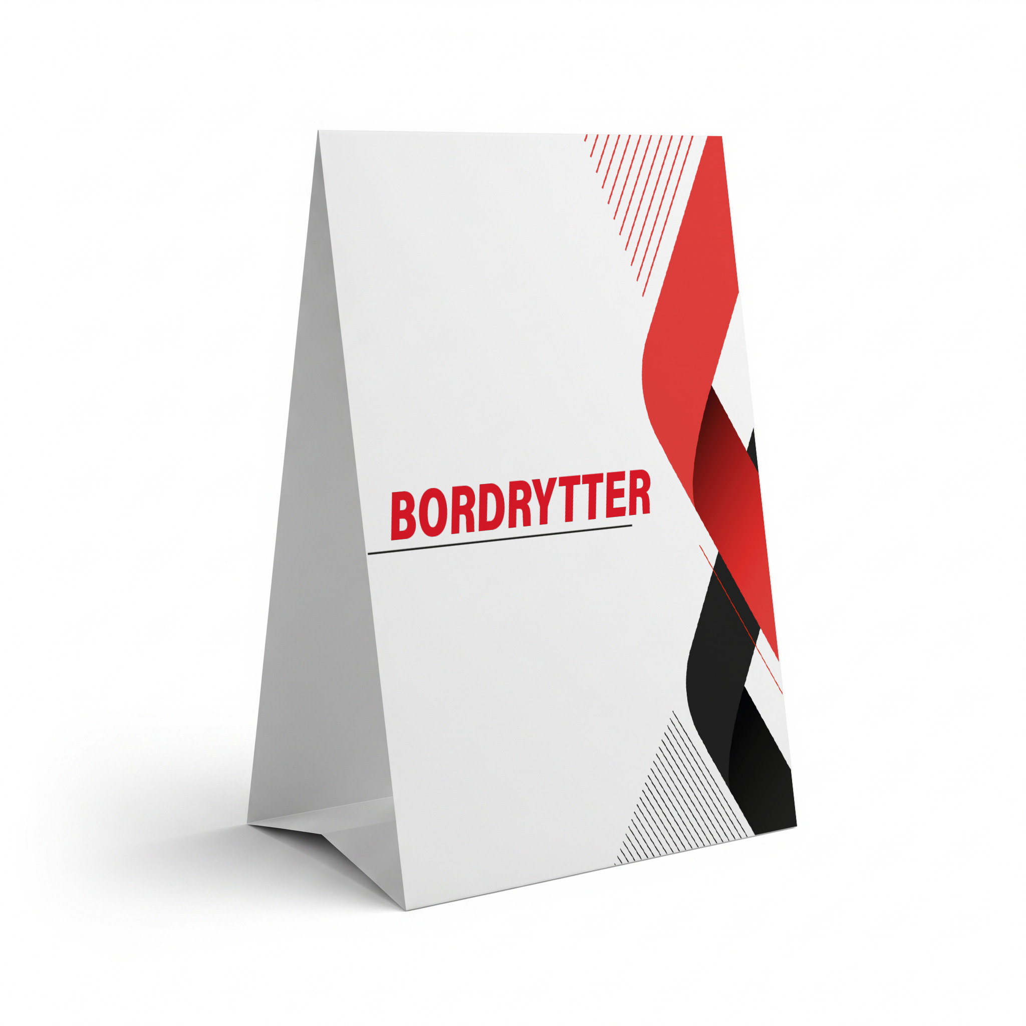 Bordrytter i A-form – Bordskilt med trykk