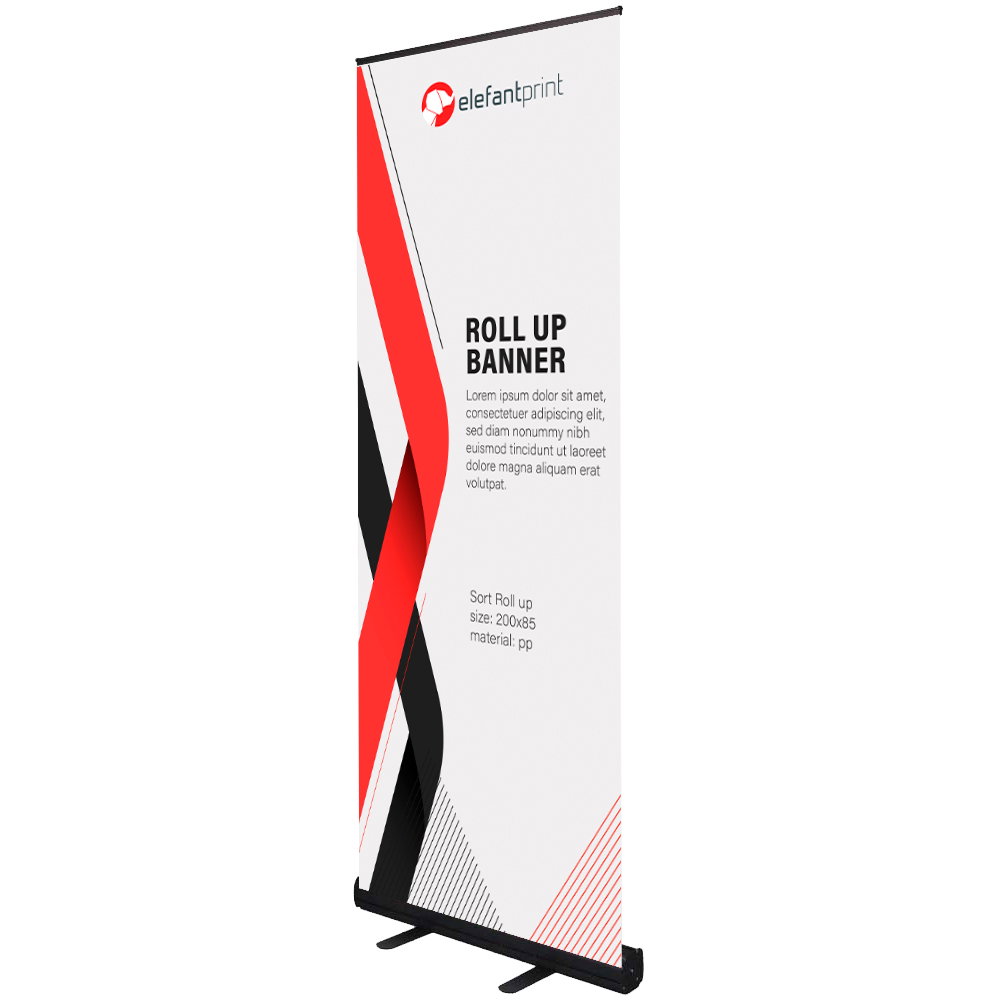 Svart Roll up-banner