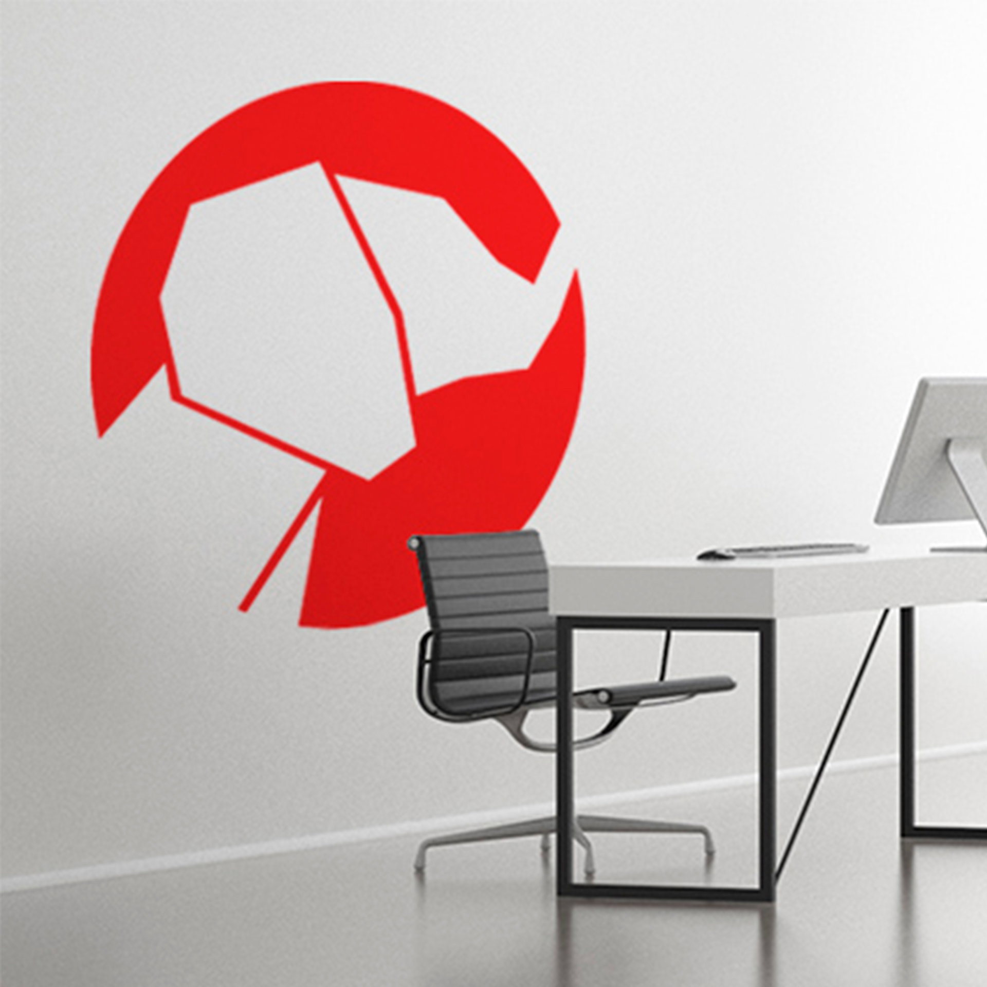 Ensfarget figurskåret wallsticker